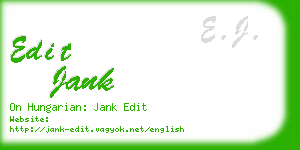 edit jank business card